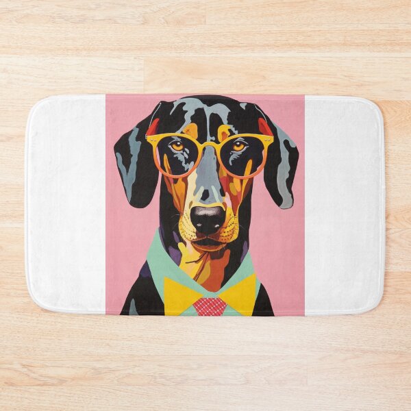 Item preview, Doberman Student with Orange Glasses designed and sold by luvandsocial.