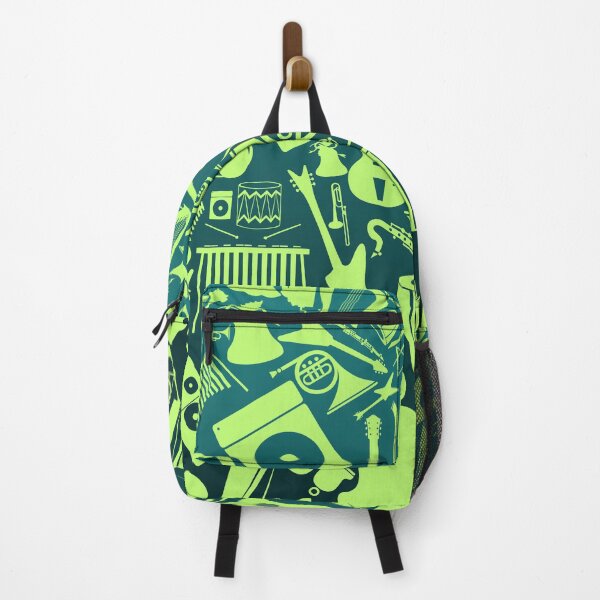 Item preview, Lime Green On Green Gradient Musical Instrument Collage designed and sold by BrightrDayMusicArt.