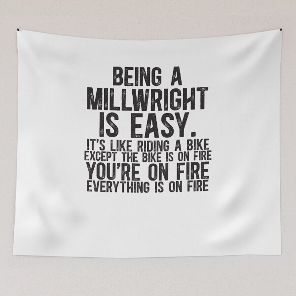 Item preview, Being a Millwright Is Easy It is Like Riding A Bike Except the Bike is on Fire designed and sold by TeesYouWant.