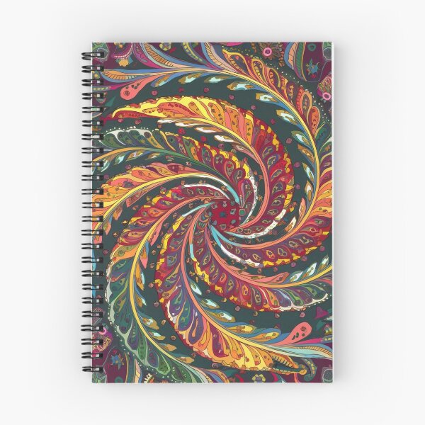 Item preview, swirling colorful feathers designed and sold by metebf.