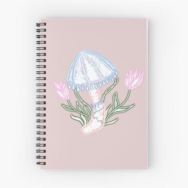 Item preview, Neon mushroom with flowers designed and sold by blackygoldcat.