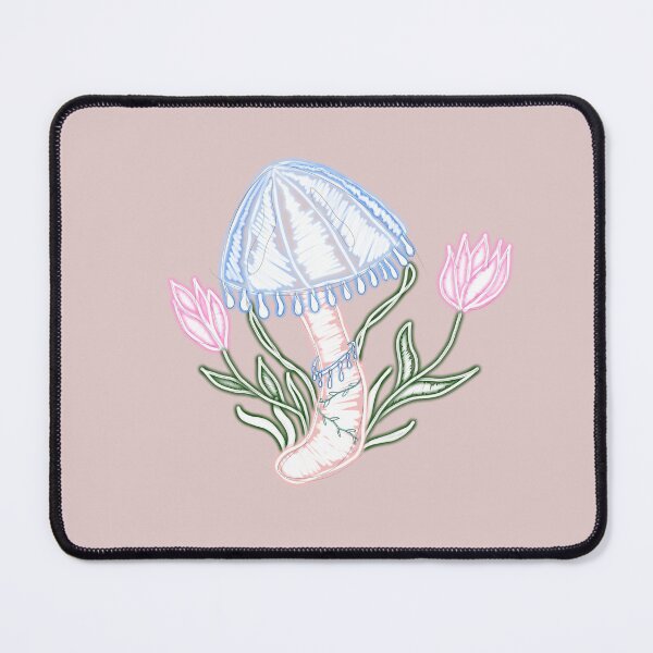 Item preview, Neon mushroom with flowers designed and sold by blackygoldcat.
