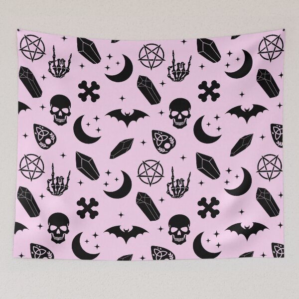 Item preview, Kawaii Pastel Goth Gothcore Pink Black Witch Aesthetic Occult  designed and sold by StudioWhimsey.