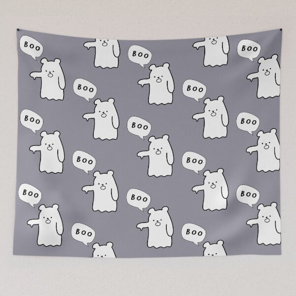 Item preview, BOO | Cute Ghost Bear Illustration designed and sold by RM-Journey.