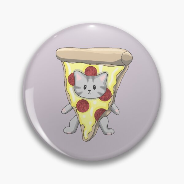 Item preview, Pepperoni pizza grey cat designed and sold by blackygoldcat.