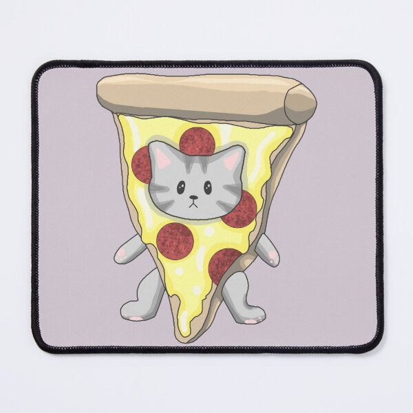 Item preview, Pepperoni pizza grey cat designed and sold by blackygoldcat.