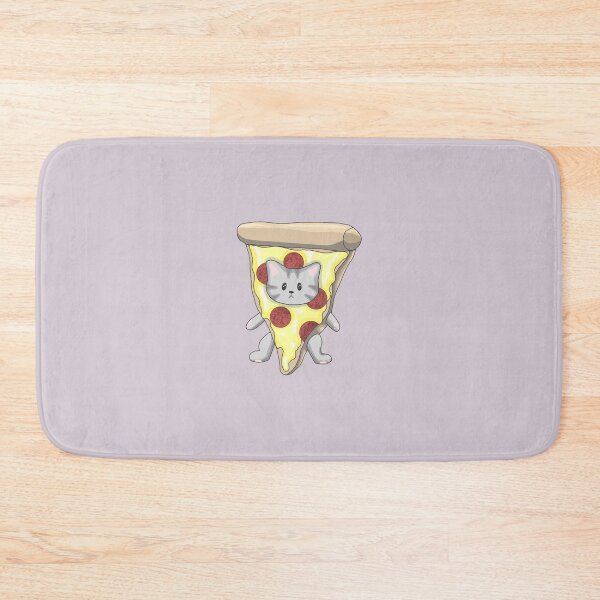 Item preview, Pepperoni pizza grey cat designed and sold by blackygoldcat.
