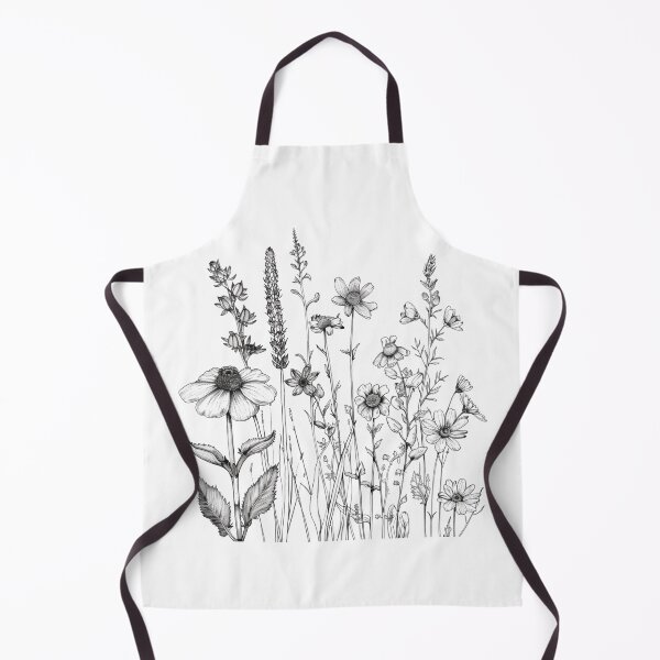 Item preview, Detailed Black and White Wildflower Illustration designed and sold by Kazashmaza.