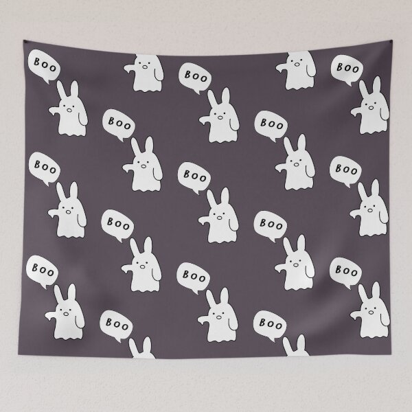 Item preview, BOO | Cute Rabbit Ghost Illustration designed and sold by RM-Journey.