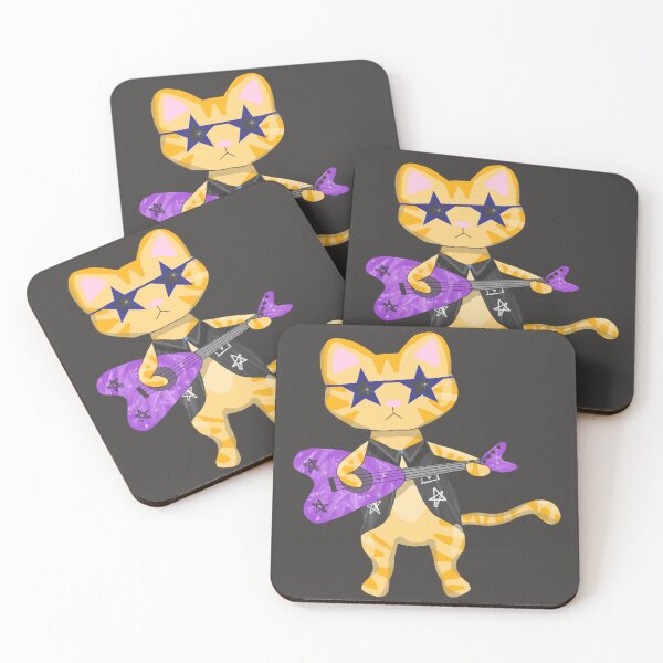 Item preview, Rockstar orange cat with guitar designed and sold by blackygoldcat.