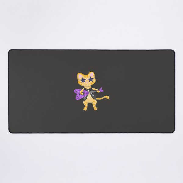Item preview, Rockstar orange cat with guitar designed and sold by blackygoldcat.