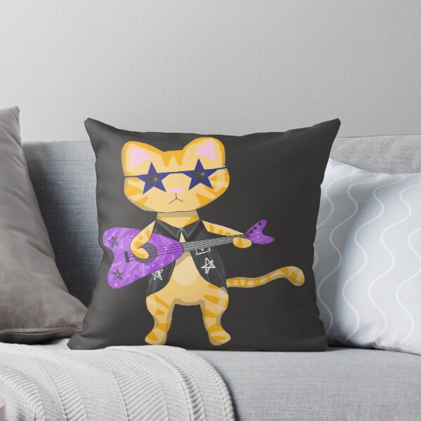 Item preview, Rockstar orange cat with guitar designed and sold by blackygoldcat.