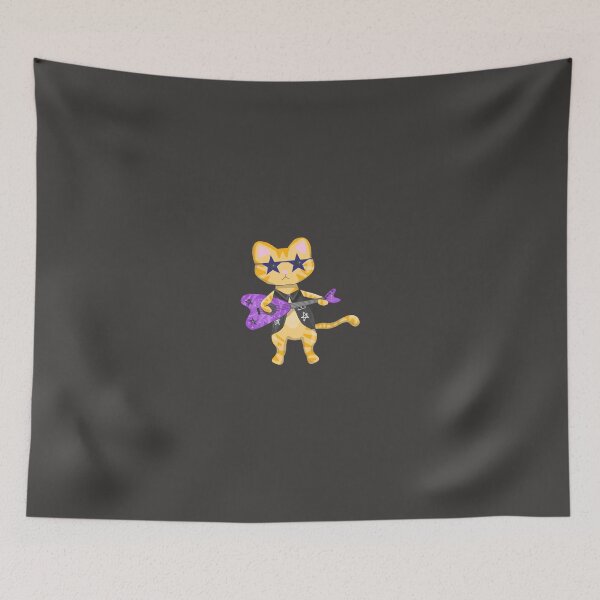 Item preview, Rockstar orange cat with guitar designed and sold by blackygoldcat.