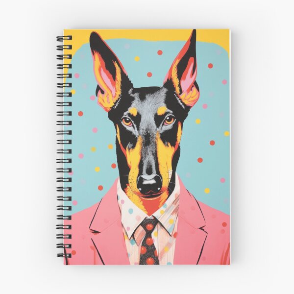 Item preview, Doberman Pinscher in a Pink Suit with Confetti designed and sold by luvandsocial.