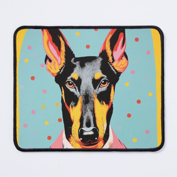 Item preview, Doberman Pinscher in a Pink Suit with Confetti designed and sold by luvandsocial.