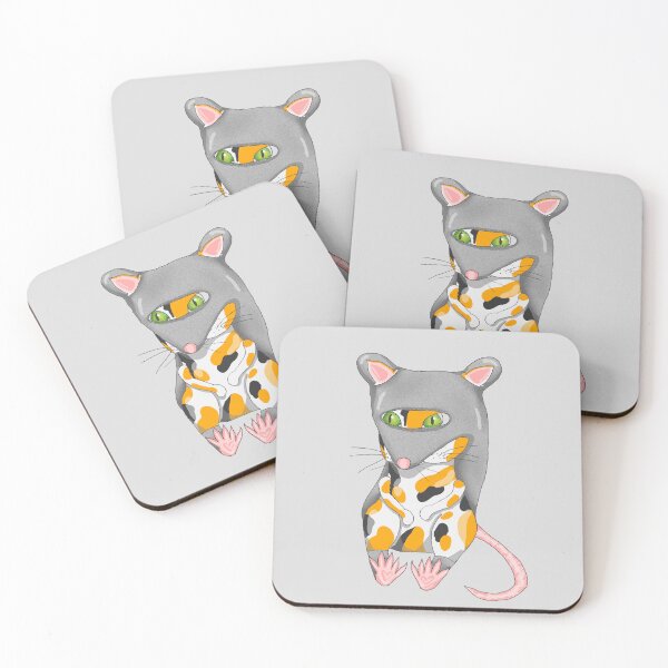 Item preview, Tricolor cat in rat disguise designed and sold by blackygoldcat.