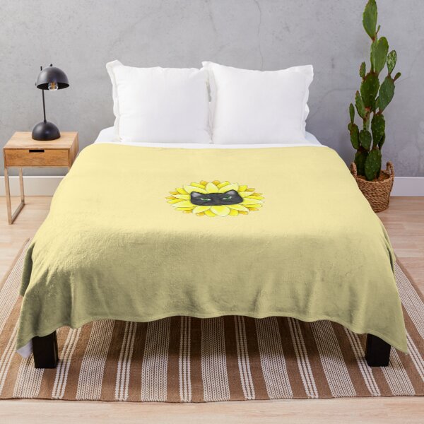 Item preview, Cute black cat in sunflower disguise designed and sold by blackygoldcat.