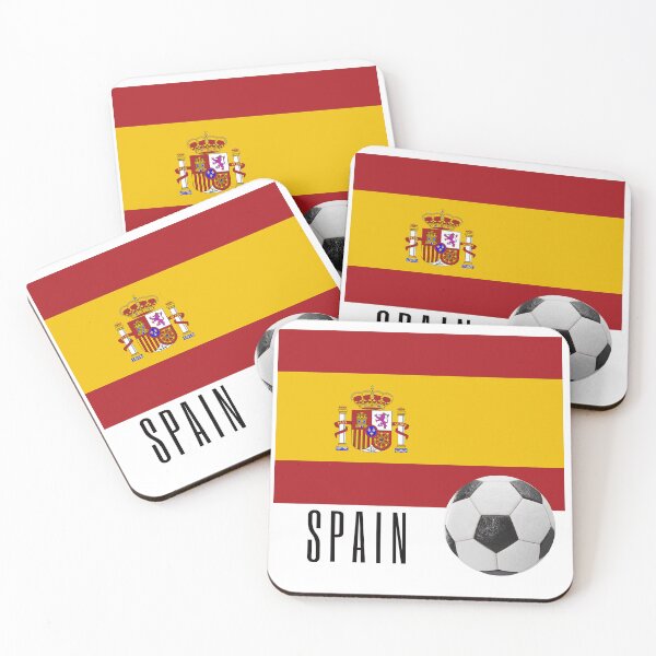 Vista previa del artículo con la obra «Bandera de España con una pelota de fútbol.», diseñado y vendido por Frasmosa.