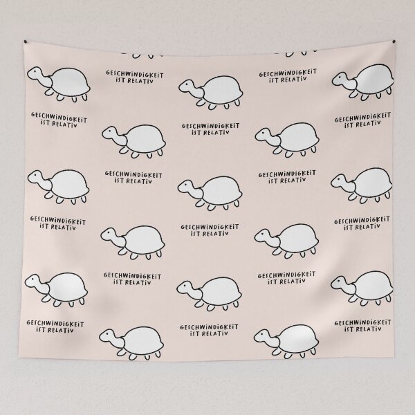 Item preview, Geschwindigkeit ist relativ | Cute Turtle Illustration designed and sold by RM-Journey.