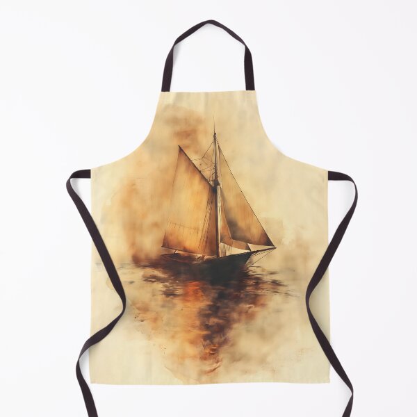 Item preview, Oil painting of old sailing boat, old vintage style designed and sold by ArtRenavet.