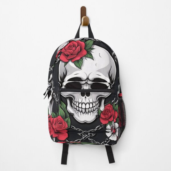Item preview, Skulls with Rose Flowers Thorns and Chains designed and sold by MadnessEnvelope.