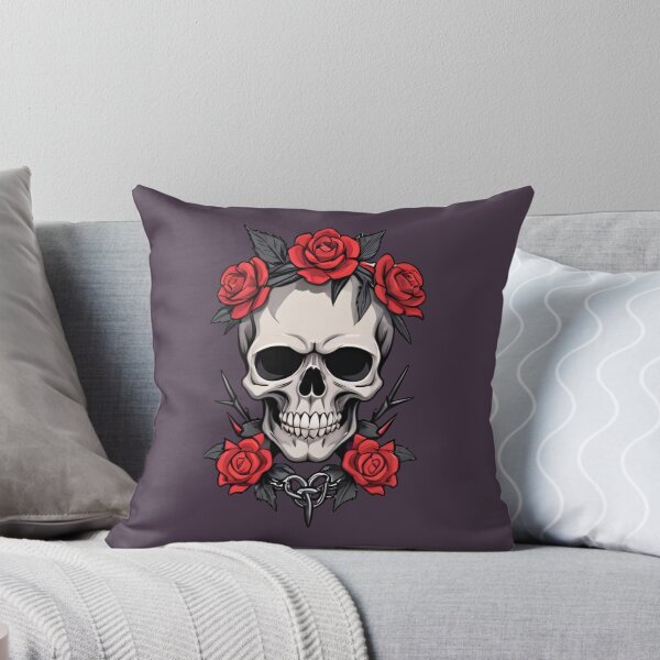 Item preview, Calavera con Flores Rosas, Espinas y Cadenas designed and sold by MadnessEnvelope.