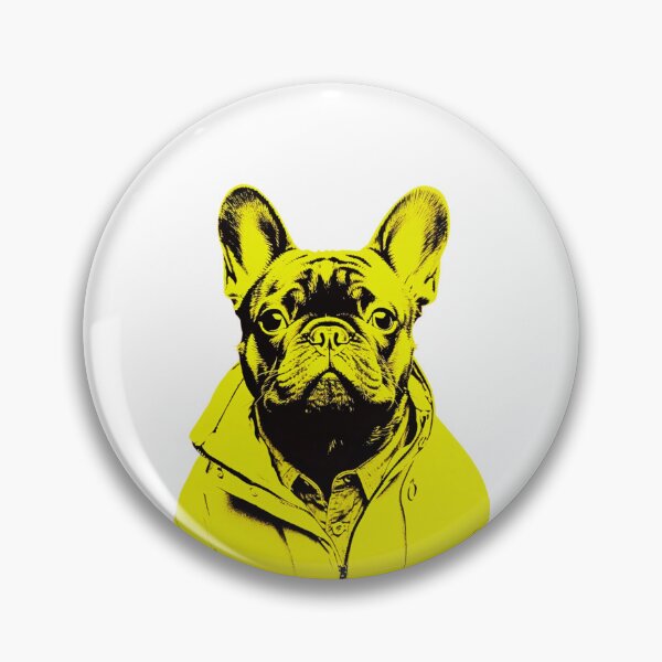 Item preview, 80's Frenchie in Florescent Windbreaker - French Bulldog designed and sold by luvandsocial.