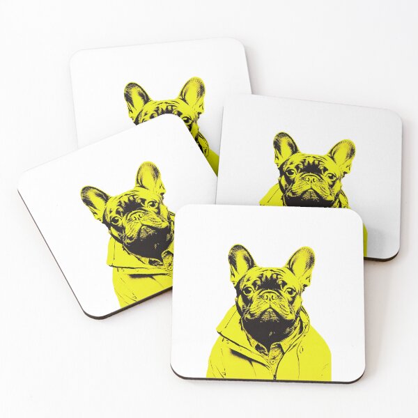 Item preview, 80's Frenchie in Florescent Windbreaker - French Bulldog designed and sold by luvandsocial.