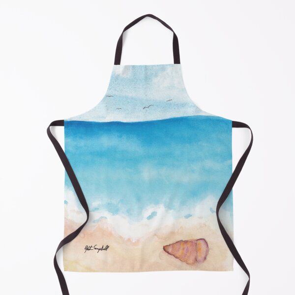 Item preview, Seashore watercolor painting with a shell designed and sold by Kristinesque.