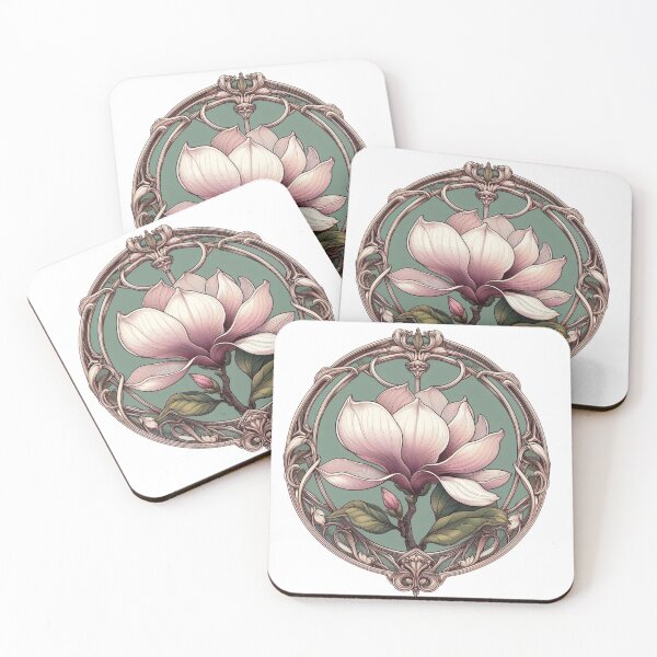 Item preview, Art Nouveau Style Magnolia designed and sold by CreativeCanvas8.