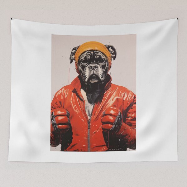 Item preview, Old Boxer Wearing Boxing Gloves and a Hat designed and sold by luvandsocial.