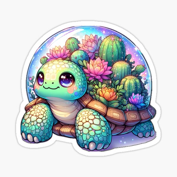 Artikel-Vorschau von Die Schildkröte und die Sukkulenten, designt und verkauft von BreezyDawnDesigns.