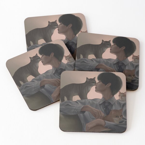 Item preview, Lee Know with cats designed and sold by Pewart.