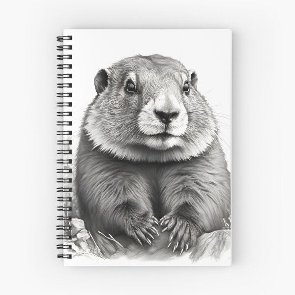 Artikelvorschau, Schwarz-weiße Biber-Bleistiftzeichnung entworfen und verkauft von Pencil-Art.