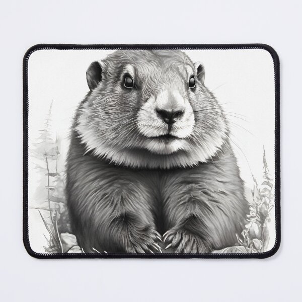 Item preview, Black and white beaver pencil drawing designed and sold by Pencil-Art.
