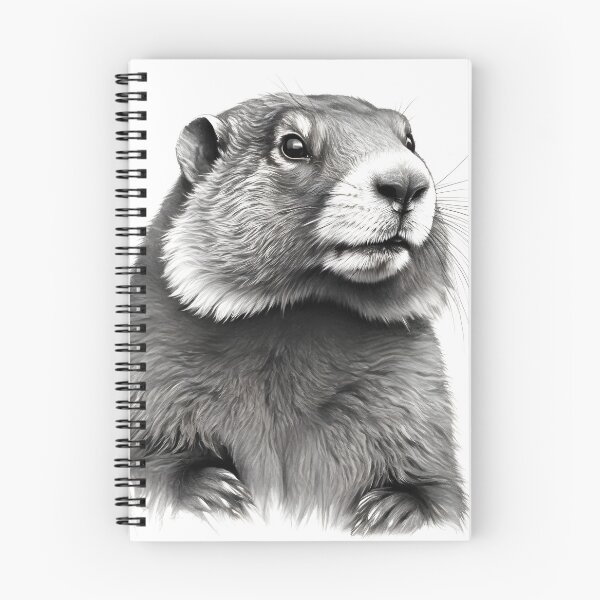 Artikelvorschau, Schwarz-weiße Biber-Bleistiftzeichnung entworfen und verkauft von Pencil-Art.