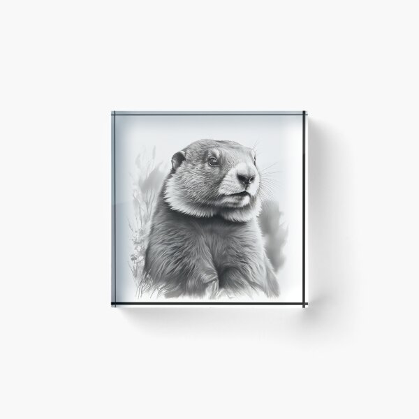 Artikelvorschau, Schwarz-weiße Biber-Bleistiftzeichnung entworfen und verkauft von Pencil-Art.