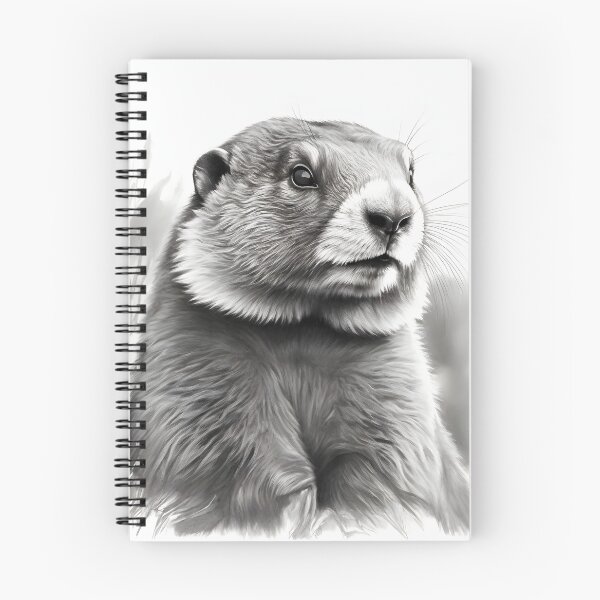 Artikelvorschau, Schwarz-weiße Biber-Bleistiftzeichnung entworfen und verkauft von Pencil-Art.