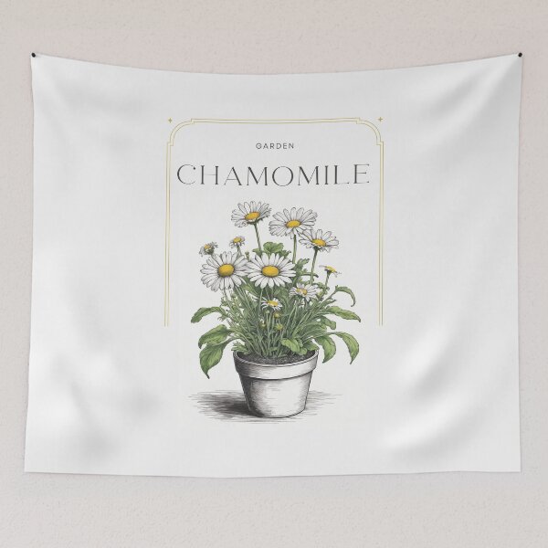 Item preview,  Botanical chamomile in pot rustic sketch by CallisC Arts ⭐⭐⭐⭐⭐ designed and sold by CallisC-Arts.