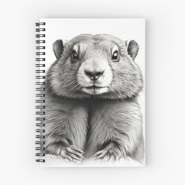 Artikelvorschau, Schwarz-weiße Biber-Bleistiftzeichnung entworfen und verkauft von Pencil-Art.