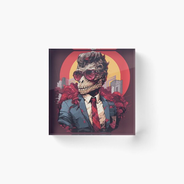 Item preview, Dinosaur In A Suit Wearing Red Sunglasses designed and sold by ZGigerBarker.