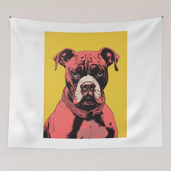 Item preview, Rescue Boxer Dog with Blue Eyes designed and sold by luvandsocial.