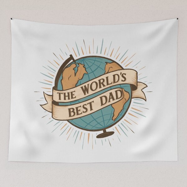 Item preview, The World's Best Dad - Heartwarming Father's Day Illustration designed and sold by HahaHandlesHub.