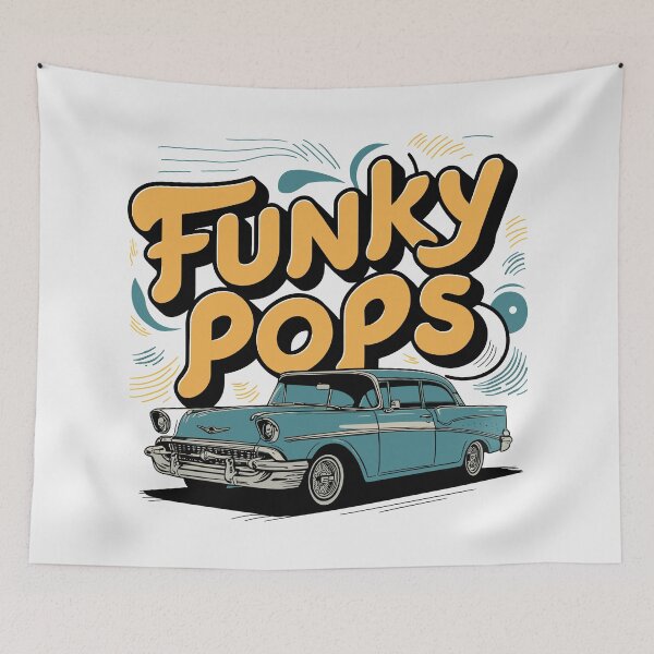 Item preview, Funky Pops - Retro Car Culture Father's Day Art designed and sold by HahaHandlesHub.