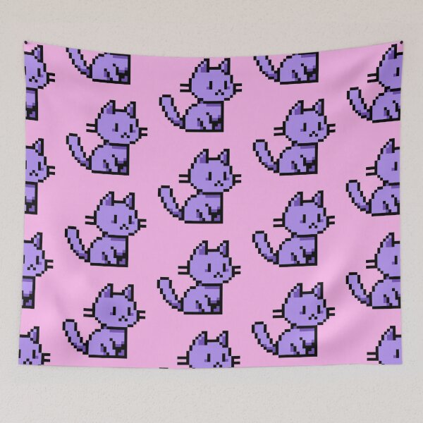 Item preview, Purple Pixel Cat  designed and sold by Emma Sangorska.