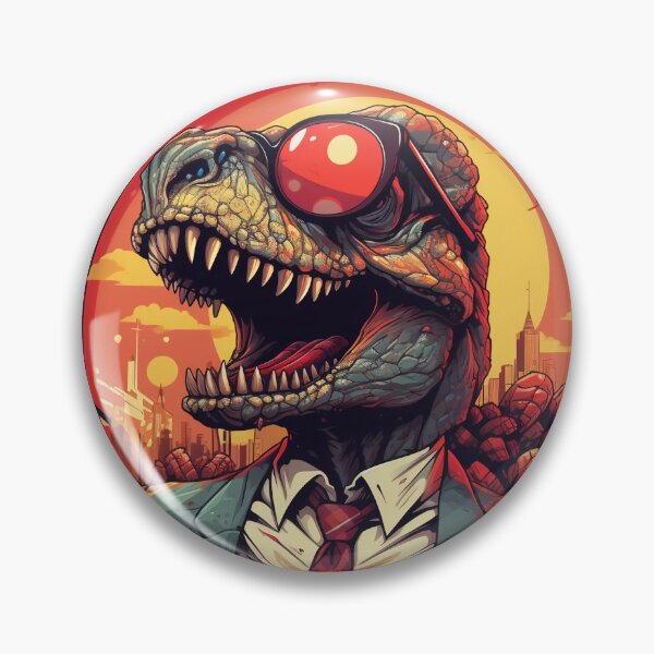 Item preview, Dinosaur In A Suit With Tie Wearing Red Sunglasses Black designed and sold by ZGigerBarker.