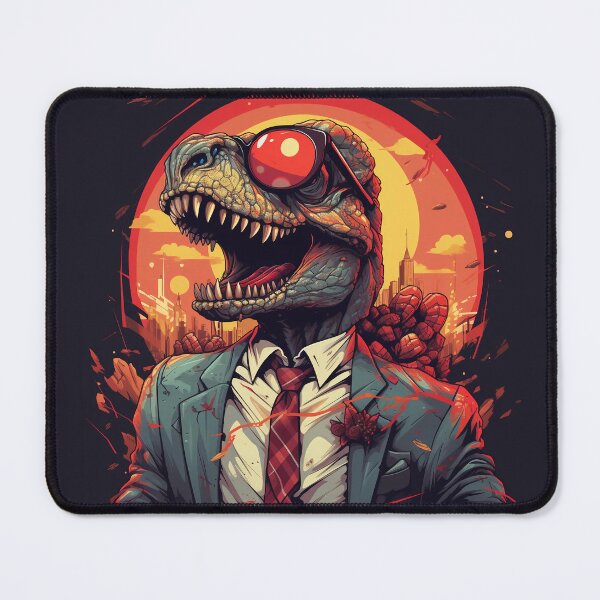 Item preview, Dinosaur In A Suit With Tie Wearing Red Sunglasses Black designed and sold by ZGigerBarker.
