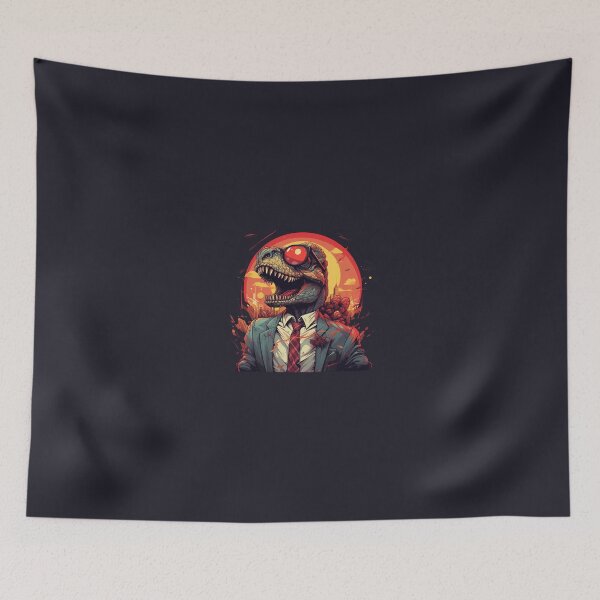 Item preview, Dinosaur In A Suit With Tie Wearing Red Sunglasses Black designed and sold by ZGigerBarker.