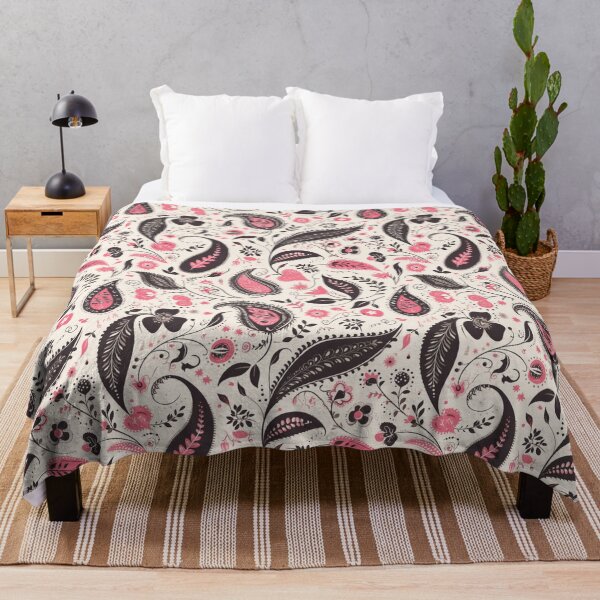 Item preview, Pink & Brown Modern Paisley II | Seamless designed and sold by Unrooted.