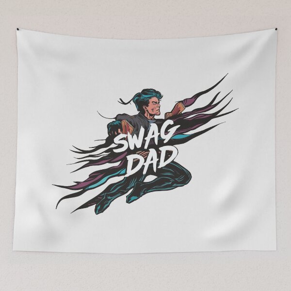 Item preview, Swag Dad - Dynamic Comic Book Cover Father's Day Art designed and sold by HahaHandlesHub.